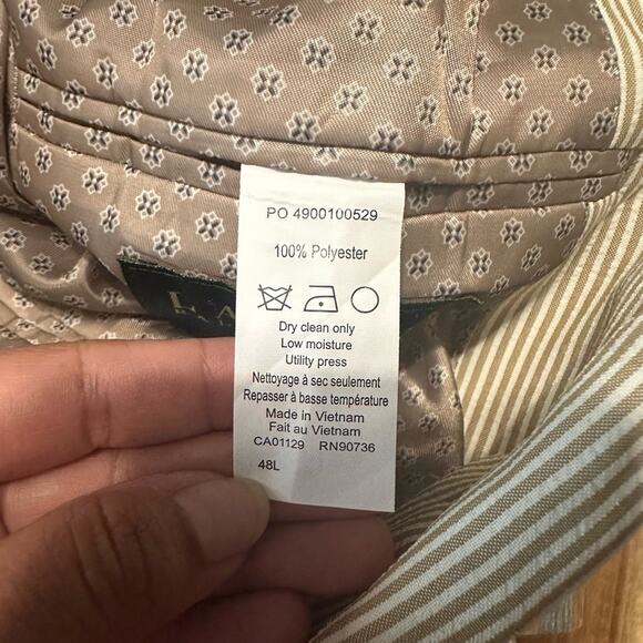 Lauren Ralph Lauren Tan Striped Blazer – Men’s 48L - Picture 10 of 10